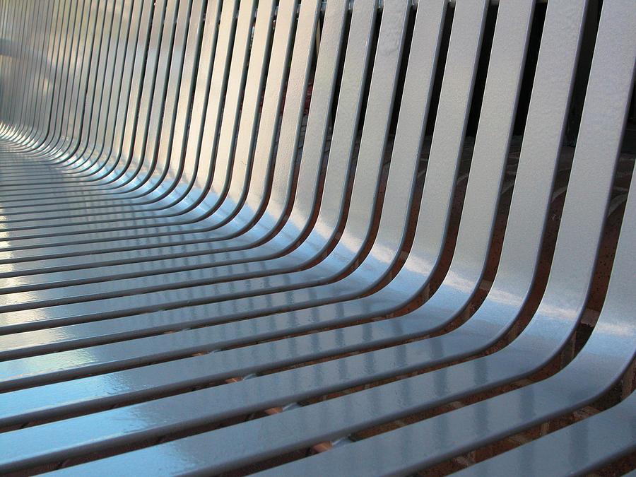Silver Painted Bench Photograph by Rob Huntley
