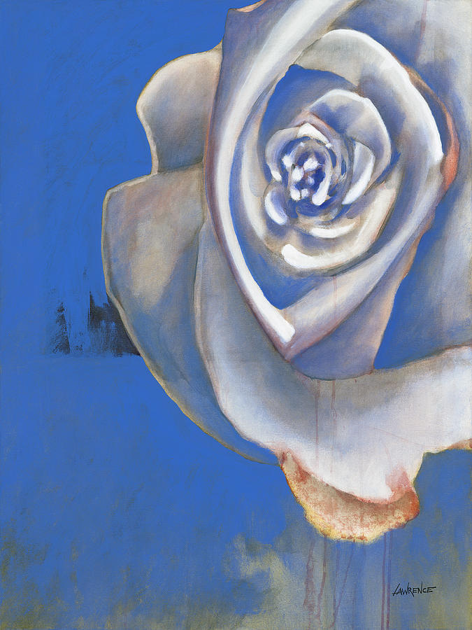 Silver Rose Painting by Jerome Lawrence