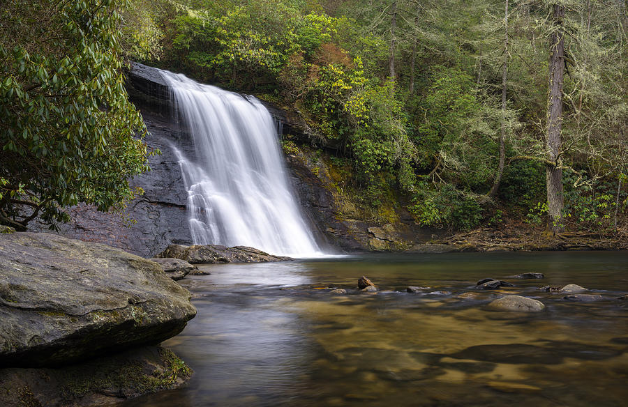 Waterfall Photograph - Silver Run Falls Waterfall Cashiers NC Blue Ridge Mountains by Dave Allen