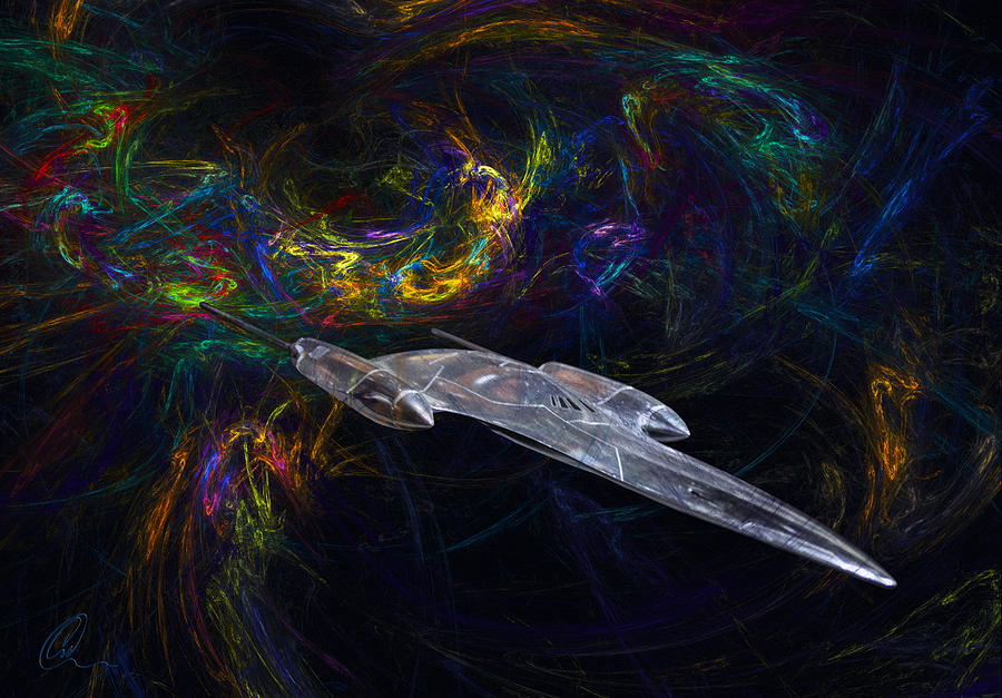 Star Wars Digital Art - Silver Ship 1 by Chris Thomas