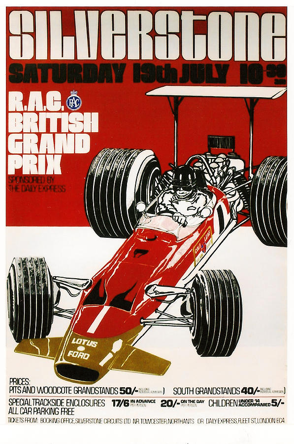Silverstone Grand Prix 1969 Digital Art by Georgia Clare