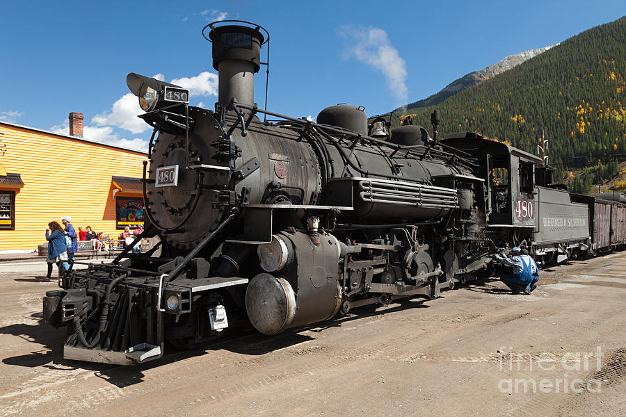 Silverton Station Engine 480 on the Durango and Silverton Narrow Gauge RR Photograph by Fred Stearns