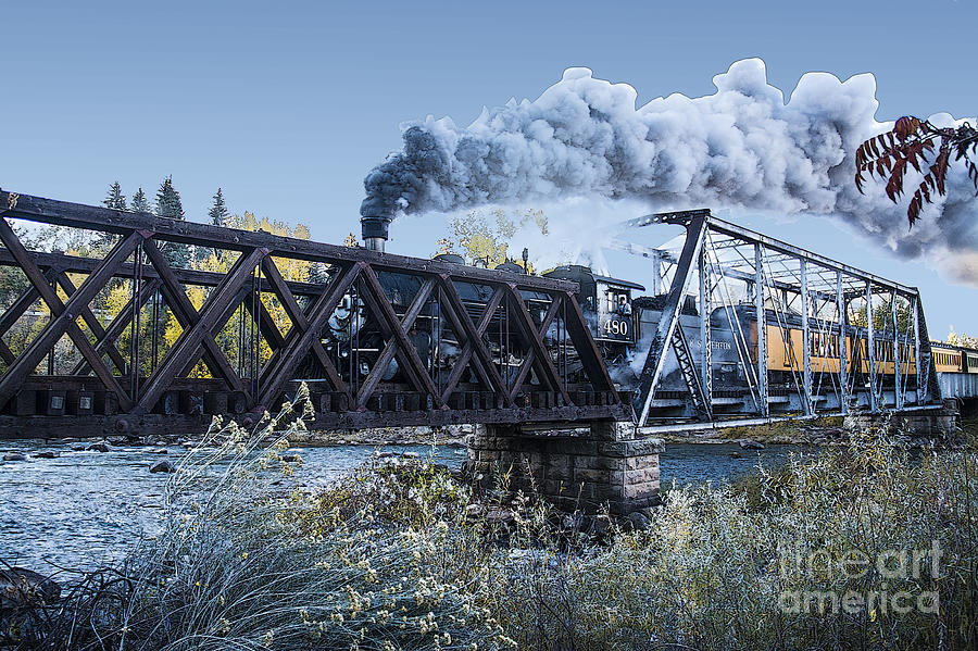 Silverton Train Crossing Bridge Photograph by Tim Mulina