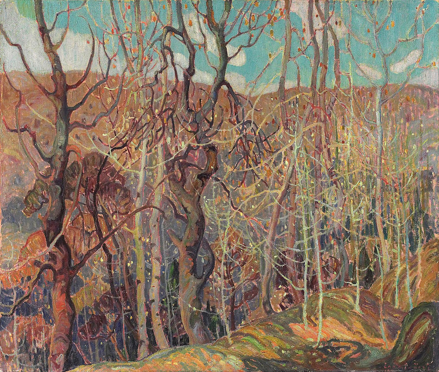 Nature Painting - Silvery Tangle by Franklin Carmichael