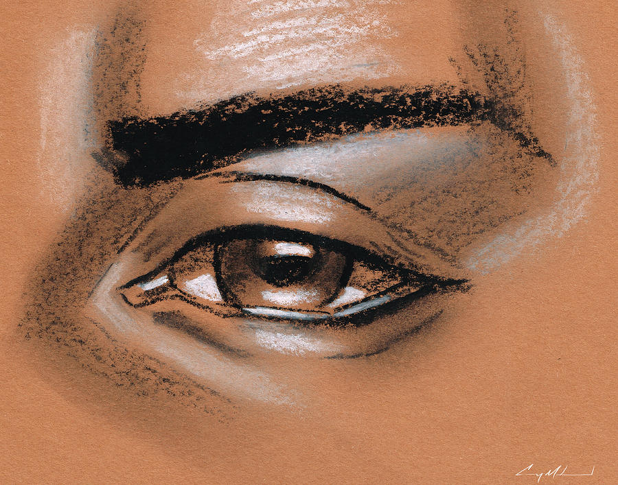 Simple Eye Drawing Male Drawing by Carey Muhammad