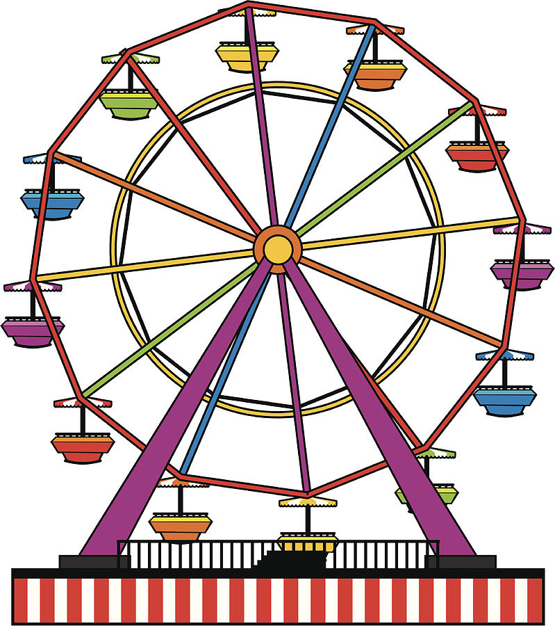 Simple Ferris Wheel Drawing by Big_Ryan