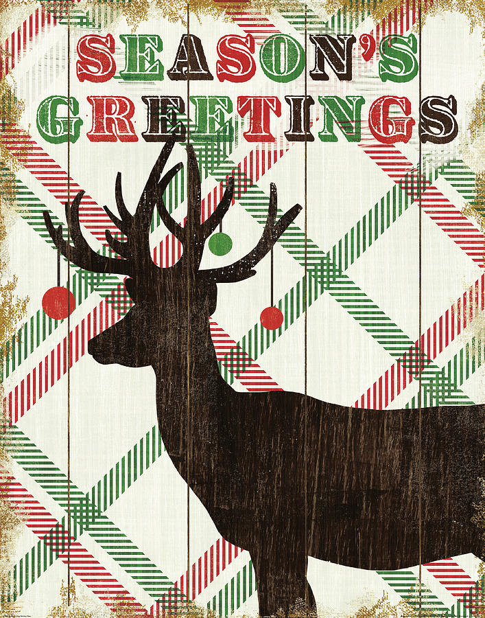 Animal Painting - Simple Living Holiday Deer by Michael Mullan