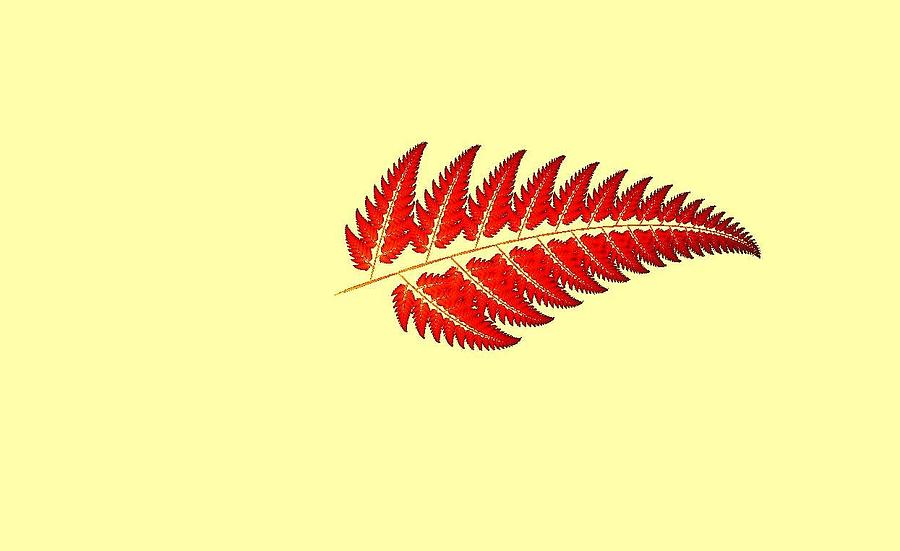 Simple Red Fern Painting by Bruce Nutting