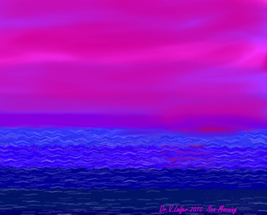 Simple sea morning Digital Art by Dr Loifer Vladimir