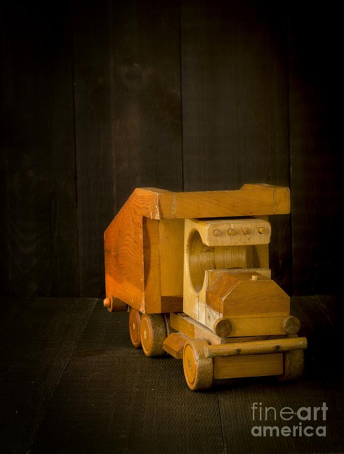 Toy Photograph - Simpler Times - Old Wooden Toy Truck by Edward Fielding