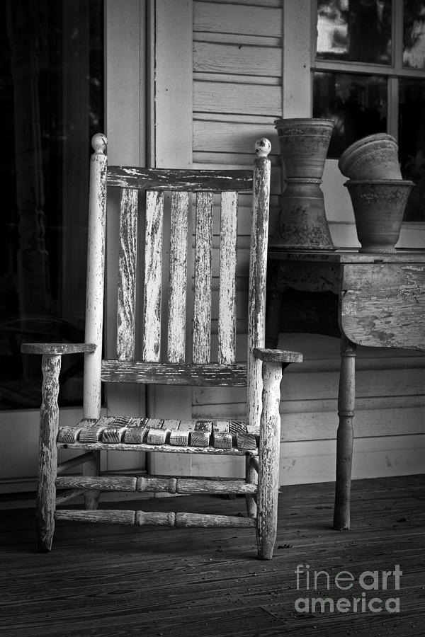 Simpler Times Weathered Chair Photograph by Carrie Cranwill