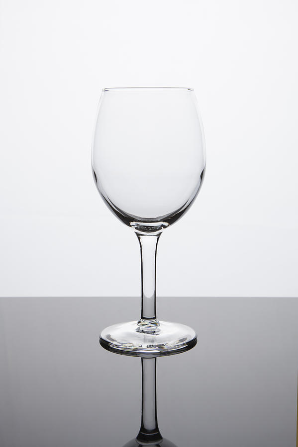 Simplicity - Empty White Wine Glass Photograph