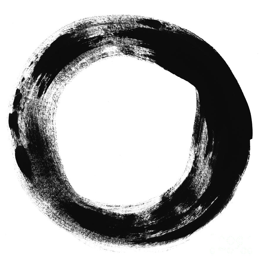 Enso Painting - Simplicity by Linda Woods