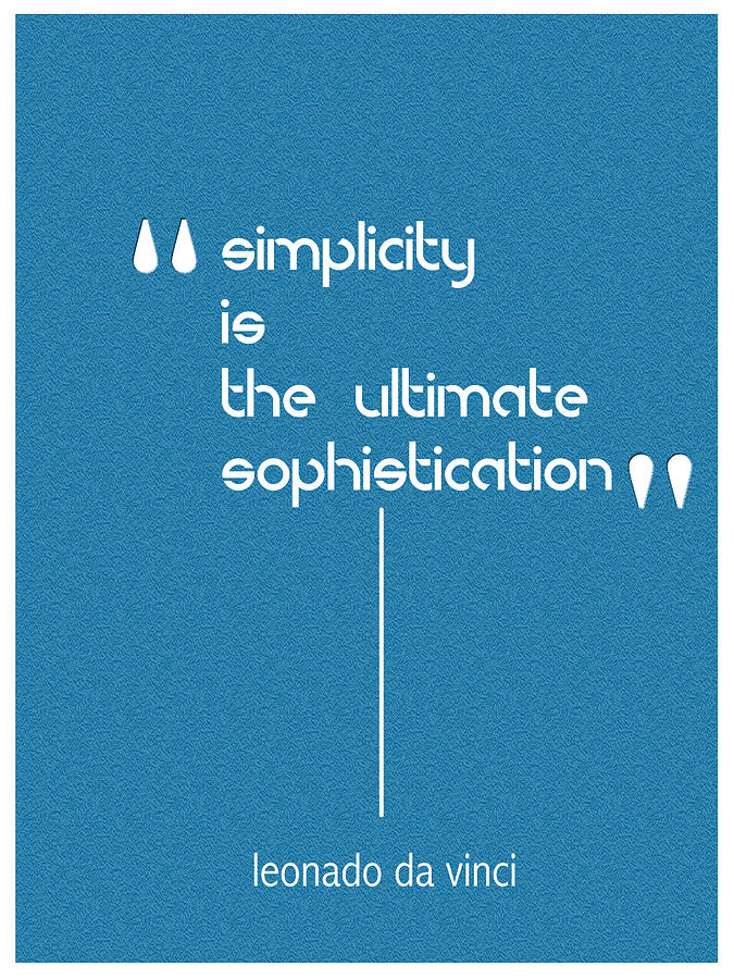 Simplicity Minimalist Poster Digital Art by Celestial Images