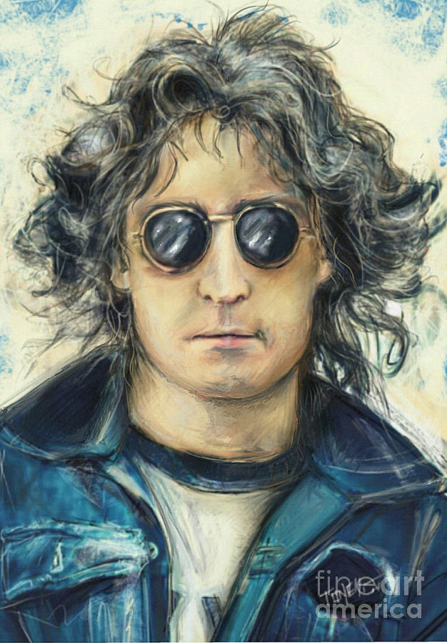 Simply John Lennon Mixed Media by Mark Tonelli