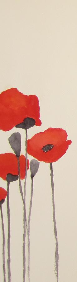 Simply Poppies 1 Painting by Elvira Ingram