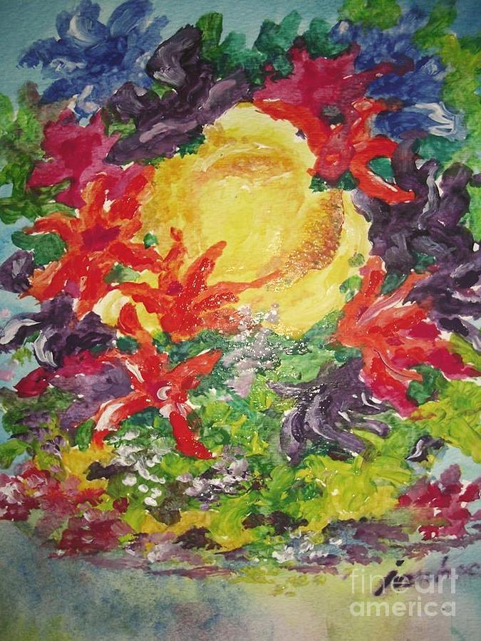 Flower Painting - Simply Yellow by Ivanhoe Ardiente