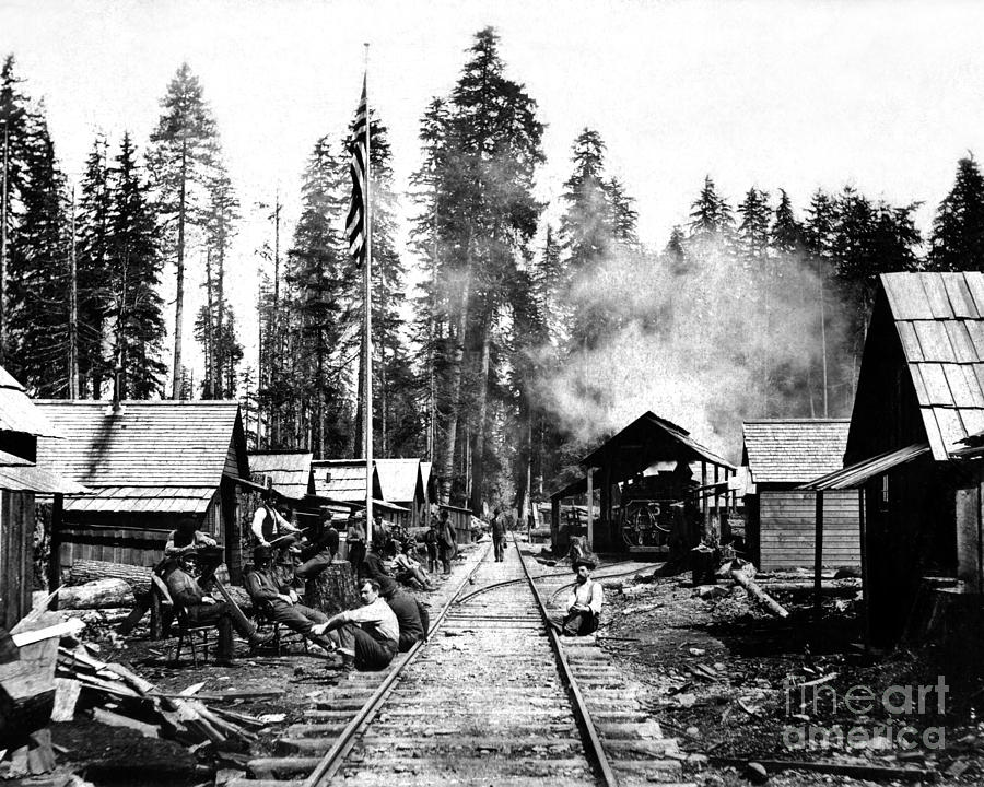 Simpson Timber Company Logging Camp Photograph by Joe Jeffers