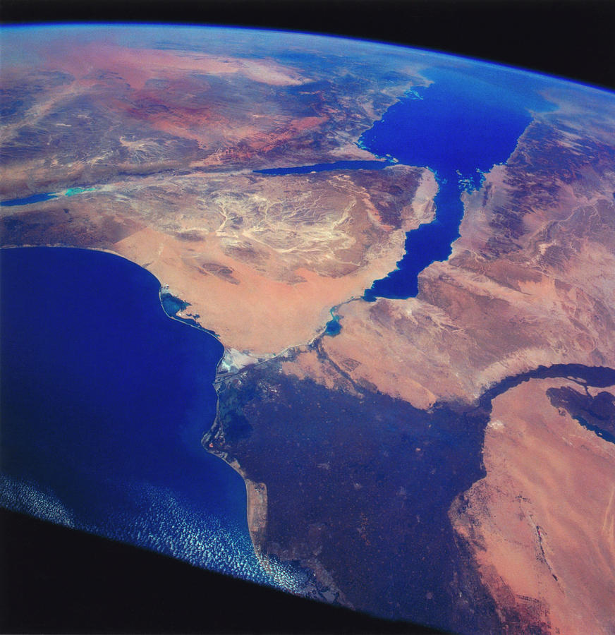 Sinai Peninsula And Nile River Delta Photograph by Nasa/science Photo Library