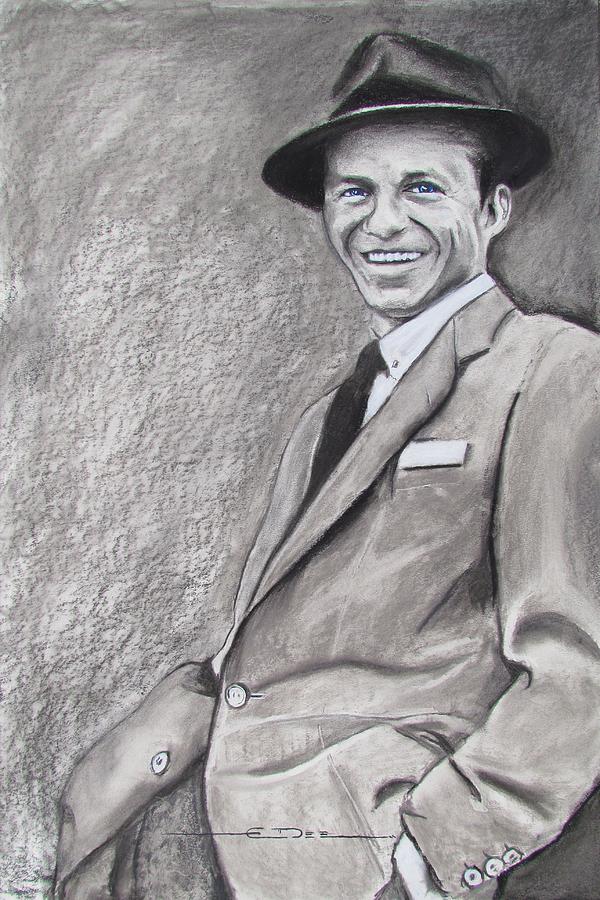 Frank Sinatra Drawing - Sinatra - The Voice by Eric Dee