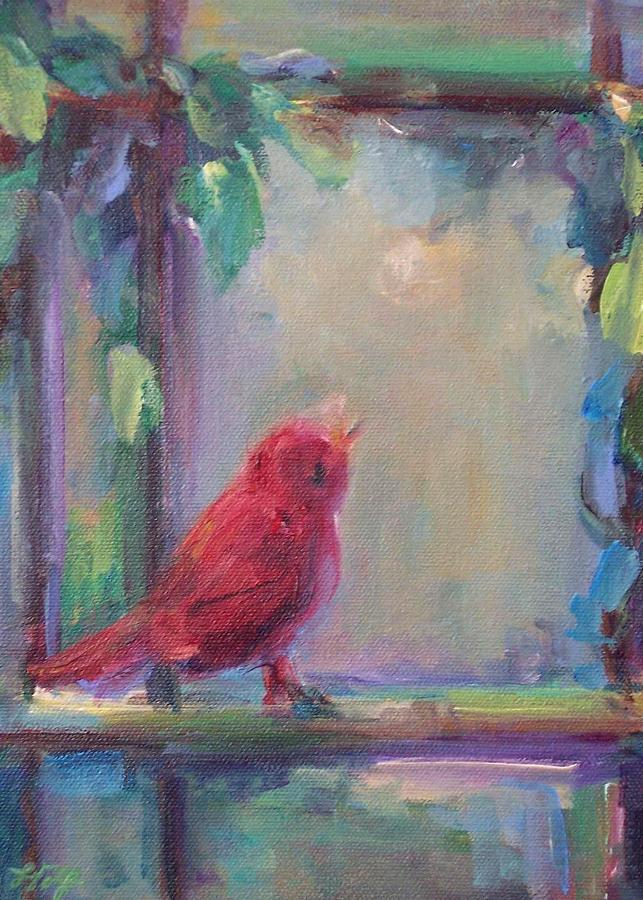 Sing Little Bird Painting by Mary Wolf