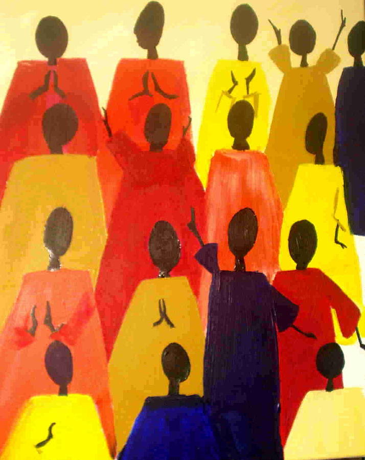 Choir Painting - Sing Praises by Sheila J Hall Choir Painting - Sing Praises by Sheila J Hall