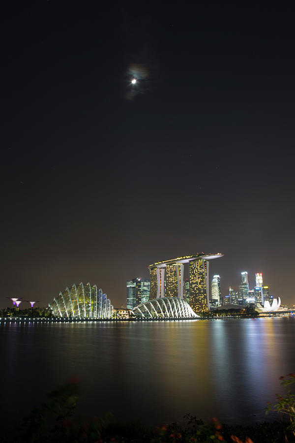 Singapore City At Night Photograph by Eternity In An Instant