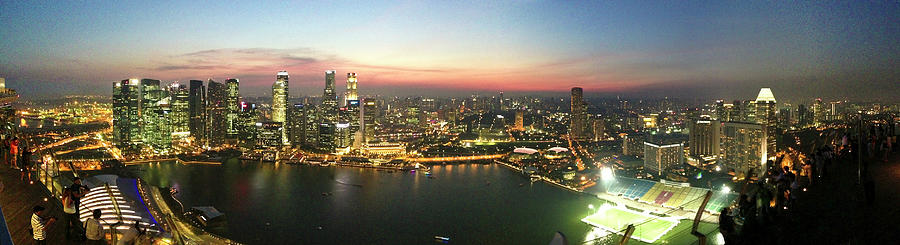 Singapore, Marina Bay Skyline Photograph by John Seaton Callahan