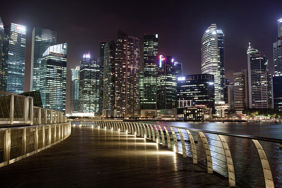 Singapore Marina Bay Walkway Photograph by Reto Fröhlicher