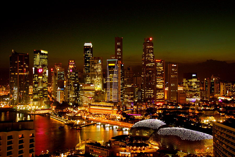 Singapore Skyline Photograph by Monique Wegmueller