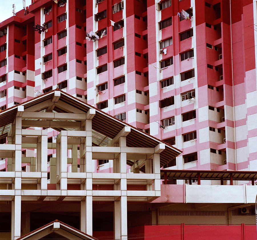 Singapore Red Housing Photograph by Shaun Higson