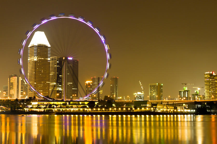 Singapore skyline Photograph by Henry MM