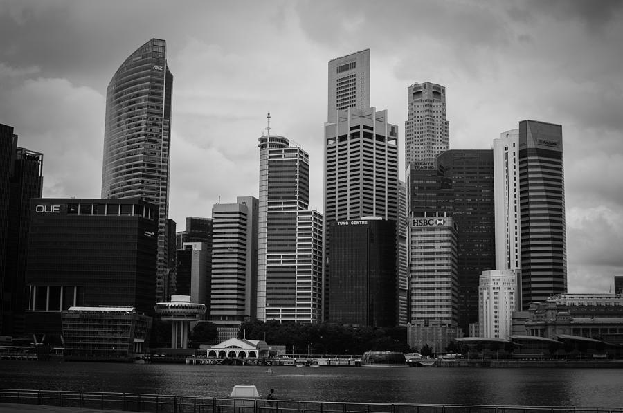 Skyscraper Photograph - Singapore Skyline by Miguel Winterpacht