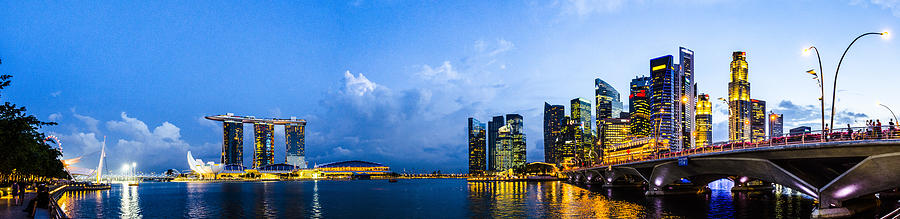 Architecture Photograph - Singapore Skyline by Roald Nel