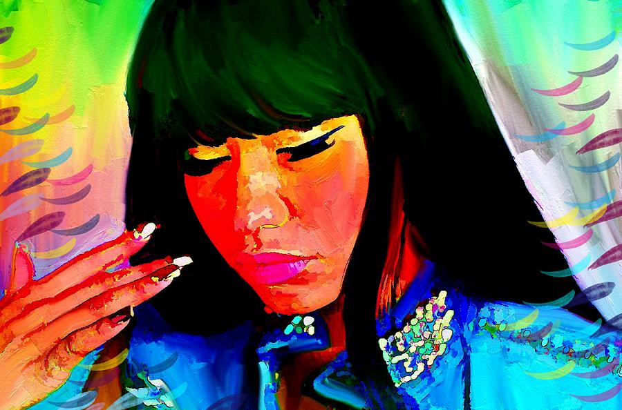 Nicki Minaj #1 Painting by Bogdan Floridana Oana