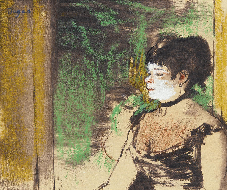 Edgar Degas Drawing - Singer in a Cafe Concert by Edgar Degas