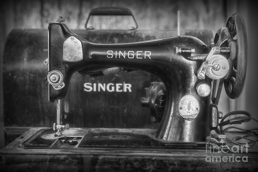 Vintage Photograph - Singer Sewing Machine Retro by Paul Ward