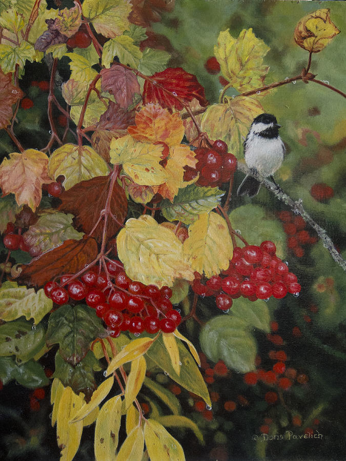 Bird Painting - Singin In The Rain by Doris Pavelich