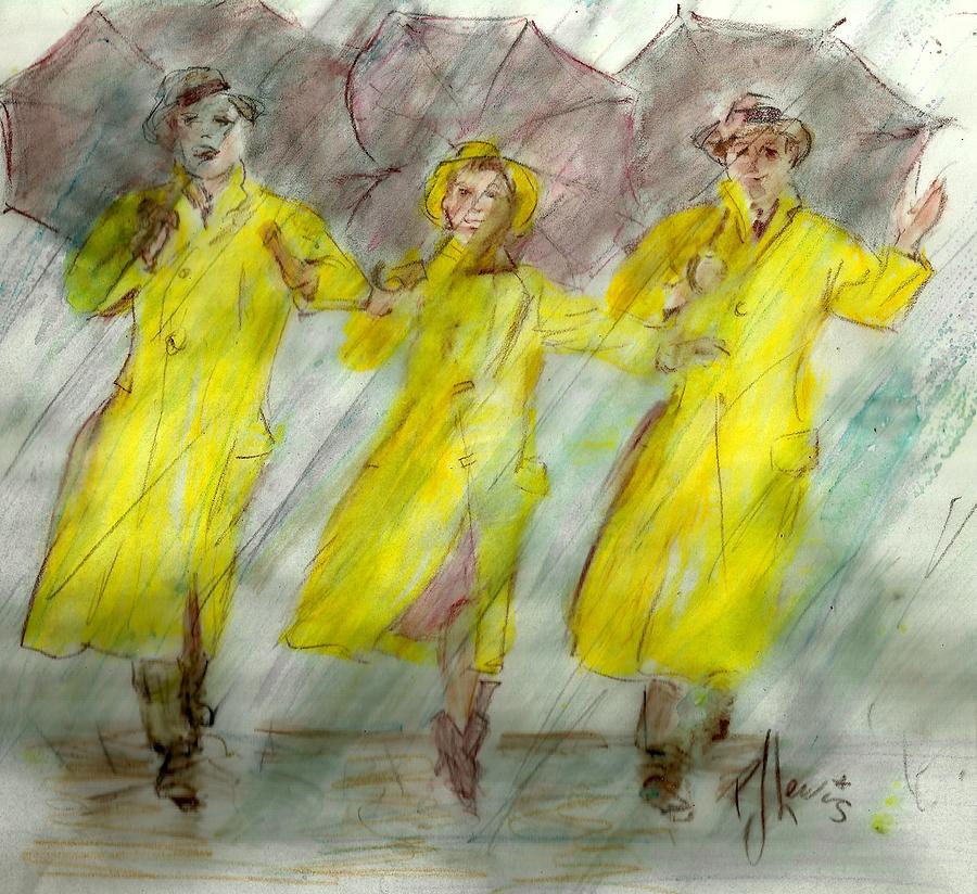 Singing in the rain Painting by PJ Lewis