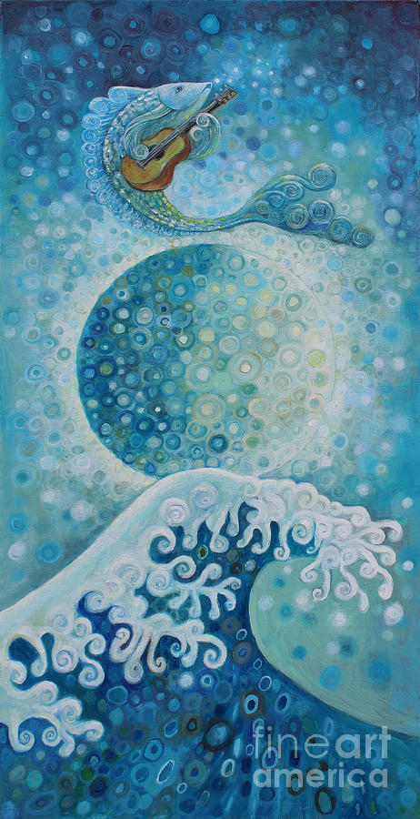Singing Over the Moon Painting by Manami Lingerfelt