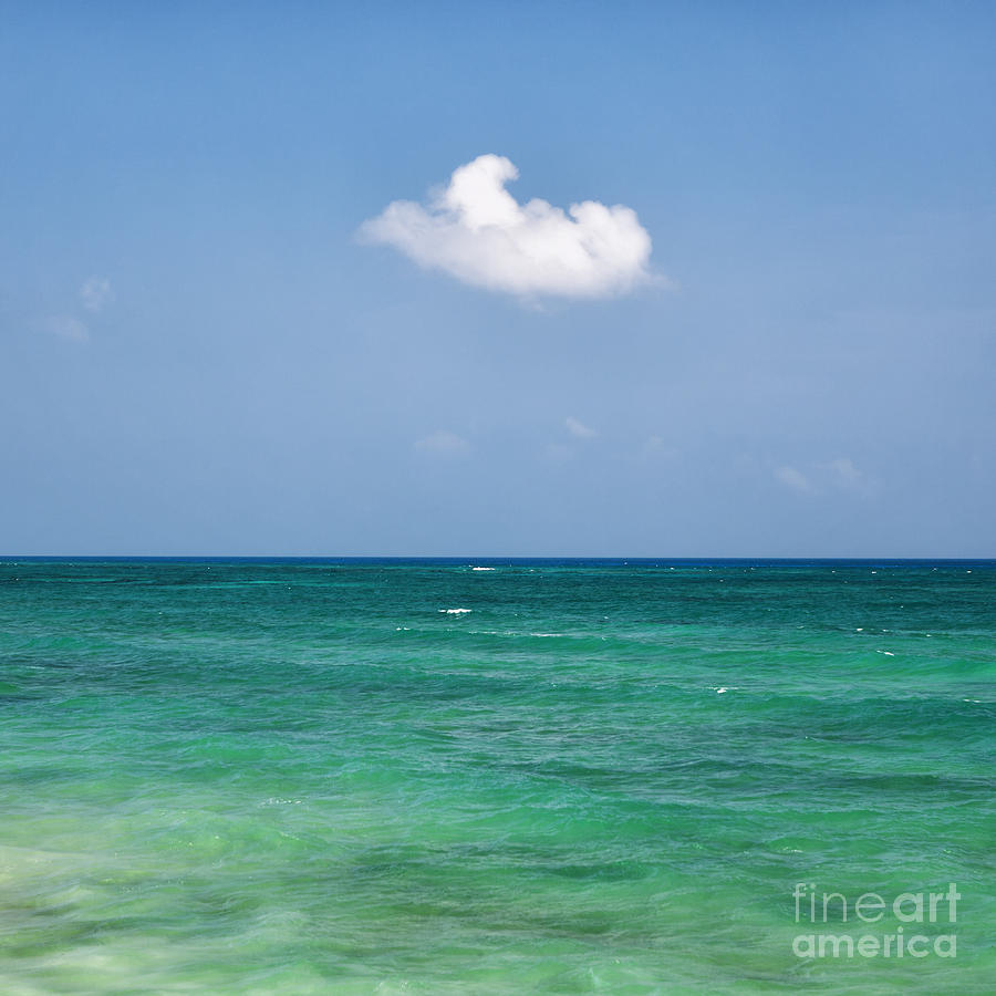 Single cloud over the caribbean Photograph by Bryan Mullennix