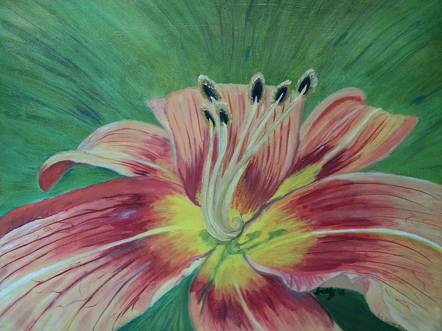 Single Lily Painting by Kelly Bancroft-Billings - Fine Art America