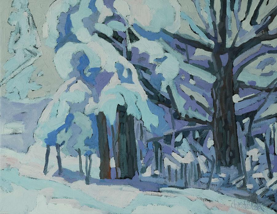 Impressionism Painting - Singleton Snow Day by Phil Chadwick