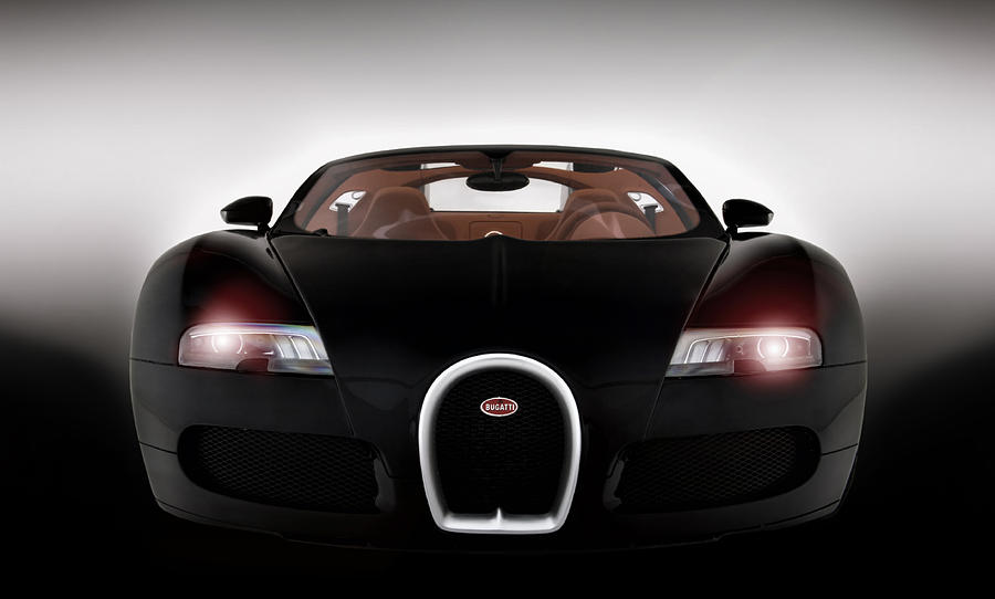 Car Digital Art - Sinister Bugatti by Peter Chilelli