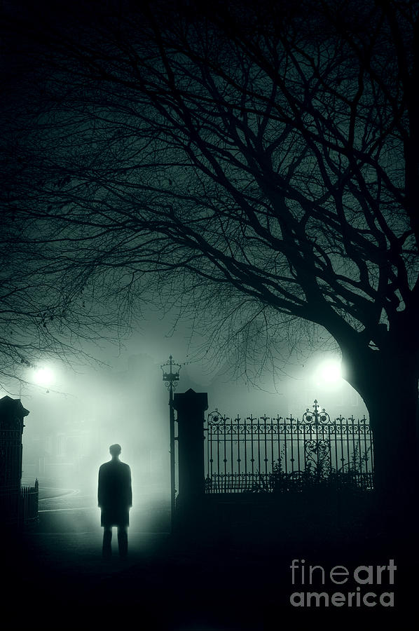 Sinister Man Standing In Fog Photograph by Lee Avison