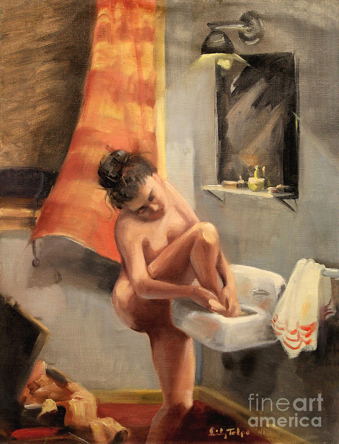 Sink Bath - 1940 Painting by Art By Tolpo Collection