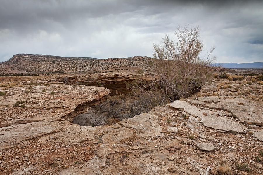 Sinkhole - White Mesa Photograph by Del Duncan