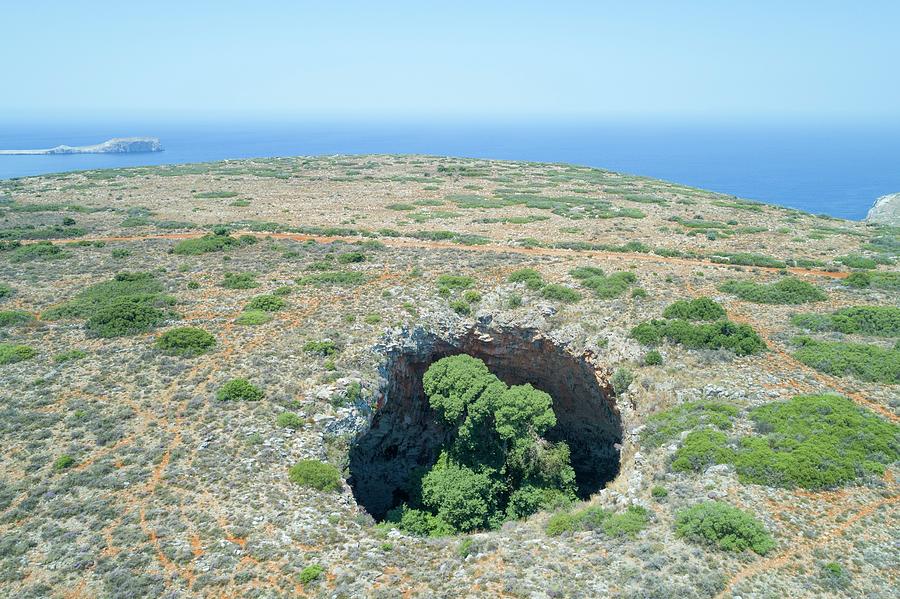 Sinkhole In The Greek Peloponnese Photograph by David Parker/science Photo Library