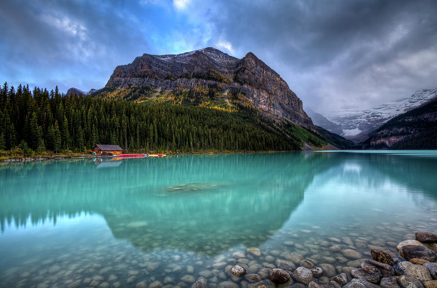 Sinking Into Lake Louise Photograph by Basic Elements Photography