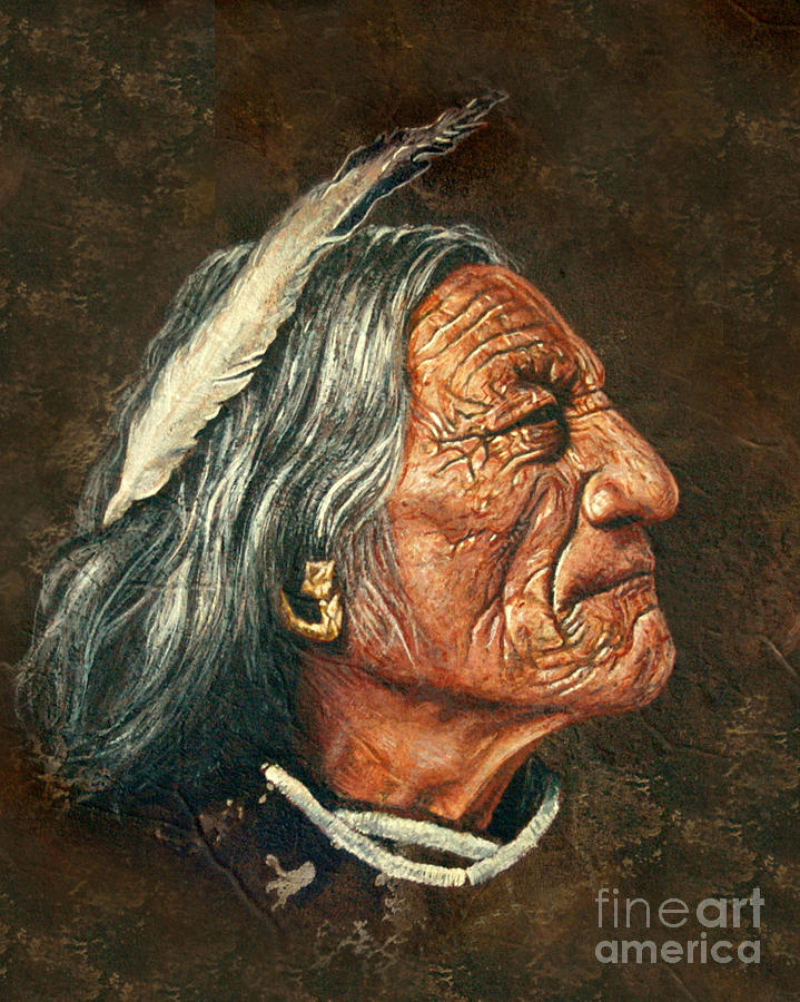 Sioux Painting - Sioux Chief by Stu Braks